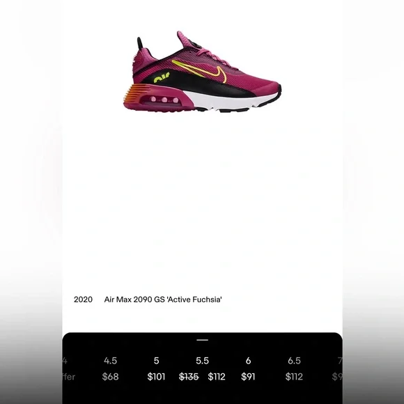 Nike Air Max 2090 GS “Active Fuchsia” Women’s Size 7 - Picture 9 of 9
